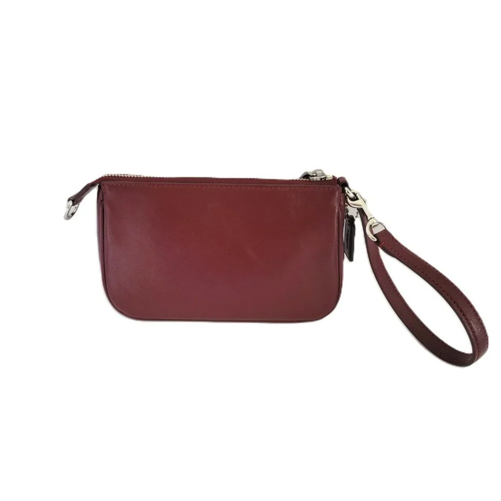 Coach CCK95 Boxed Nolita 19 Small Handbag Wristlet Bag Charm Set Dark Wine - Picture 7 of 10
